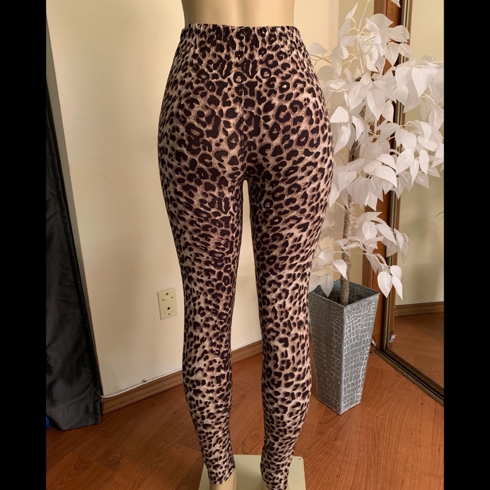 Always - High Waist Leopard Print Leggings - Picture 2 of 5